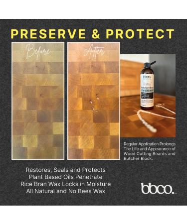 Natural Butcher Block Conditioner | 12 oz Vegan Mineral Oil Free Plant Based | Preserve & Protect Your Butcher Block - Buy Online on GoSupps.com