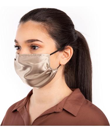 HABAC STUDIO Pack of 5 Satin Silk Face Masks Reusable Cover Bandana Balaclavas Face Masks Washable UK Black Face Mask with Nose Wire Pleated Face Mask for Women Men Adjustable. Greys - Buy Online on GoSupps.com