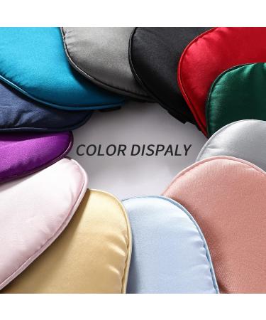 2-Pack Natural Silk Eye Mask Set with Adjustable Straps - Black and Champagne | SHJINJU Sleep Eye Mask Shade for Puffy Eyes - Buy Online on GoSupps.com