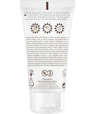 Avene Sun Care Very High Protection Mineral Cream SPF50+ 50ml - Buy Online on GoSupps.com
