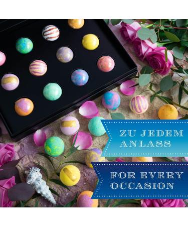 Hallingers Luxury Bath Bombs - Blue - 12 Bath Bombs Gift Set with Twelve Bathbombs (Set) - Fill Advent Calendar Novelties & Advent Calendar | Congratulations New Home - Buy Online on GoSupps.com