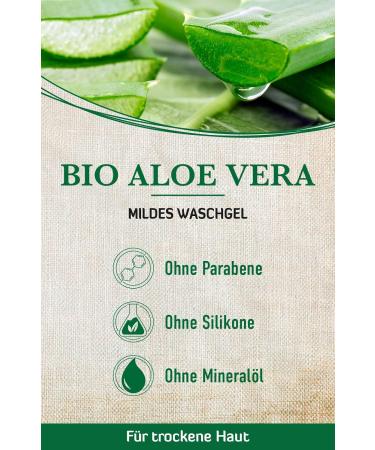 Alkmene Organic Aloe Vera Washing Gel - Vegan Mild Facial Cleanser for All Skin Types - 180 ml Pet Care ? SLES - Buy Online on GoSupps.com
