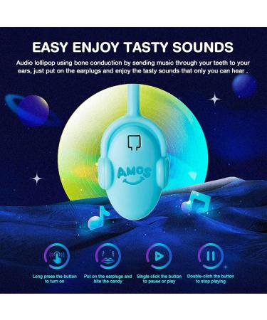 Amos TastySounds Blueberry Candy Lollipop 16g | Individually Wrapped Audio Music Lollipop - Buy Online on GoSupps.com
