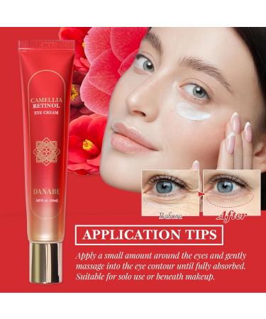 Camellia Retinol Eye Cream with Hyaluronic Acid | Hydrating Korean Eye Cream for Wrinkles & Dark Circles | Cruelty-Free - Buy Online on GoSupps.com