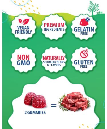 Iron Gummies for Kids & Zinc Gummies for Kids. Iron Vitamins with Vitamin C. Zinc Chewable Gummy for Immune Support - Powerful Natural Antioxidant Non-GMO Supplement for Children Men Woman Adults - Buy Online on GoSupps.com