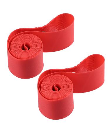 X AUTOHAUX Bike Wheel Rim Tape Rim Adhesive Inner Tube Tape PVC Pair Red 16 inch