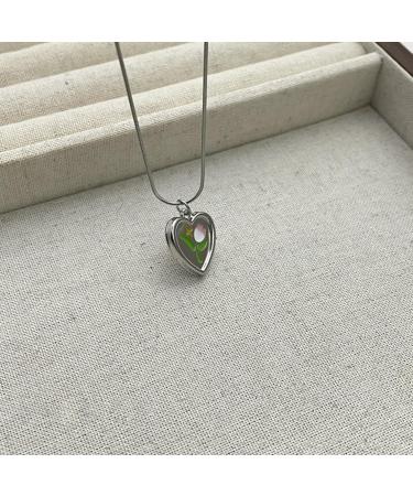 Oralgos Adjustable Love Shape Necklace - Tulip Heart Pendant Collarbone Chain | Elegant French Style Accessories for Women - Buy Online on GoSupps.com