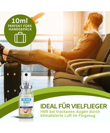 Tears Again Fresh 10ml - Preservative-Free Eyespray for Dry Eyes & Irritation - Suitable for All Ages - Refreshing Menthol Relief - Buy Online on GoSupps.com