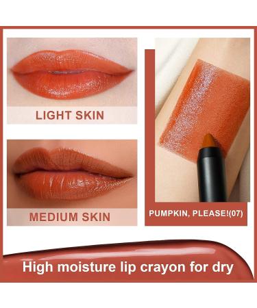 Oulac Orange Lip Gloss Lipstick - Moisturizing Rust Red Lip Crayon with Semi-Gloss Finish | Pumpkin Please (07) | 2.48g - Buy Online on GoSupps.com