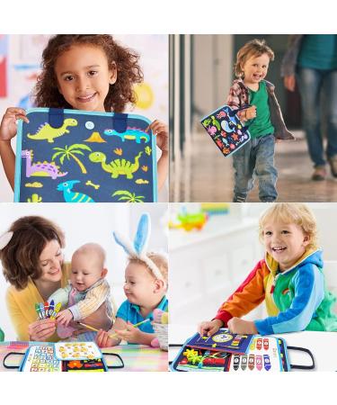 Azalee Busy Board - Montessori Dinosaur Activity Toy for Kids | Enhance Motor Skills & Basic Life Skills - Buy Online on GoSupps.com