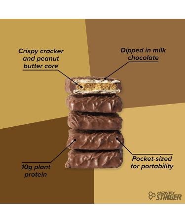 Honey Stinger Protein Cracker Bar | Peanut Butter Milk Chocolate | Sports Nutrition Snack for Exercise, Endurance & Performance | 12 Bars - Buy Online on GoSupps.com