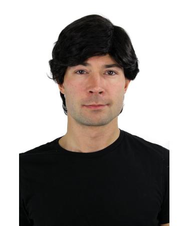 WIG ME UP GFW355A-2 Men's Black Short Hair Wig - Stylish Straight Parting for All Occasions - Buy Online on GoSupps.com
