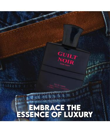 Guilt Noir Black For Men Sensual Woody Fragrance for Men | Long Lasting Cologne Aromatic Scent Eau de Parfum Natural Spray - Great Holiday Gift 3.4 Fl Oz/100 Ml - Buy Online on GoSupps.com
