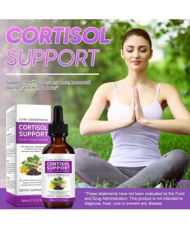 Cortisol Supplements for Women & Men Ultra Concentrated 10 in 1 Cortisol Liquid with Magnesium Ashwagandha L-theanine Support Hormonal Balance Promotes Mood & Mental Clarity (60ml Blueberry) - Buy Online on GoSupps.com