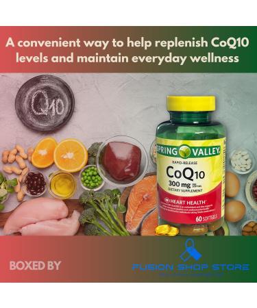 C0q10 300mg Rapid Release- 60 softgels (Pack of 1) Boxed by Fusion Shop Store - Buy Online on GoSupps.com