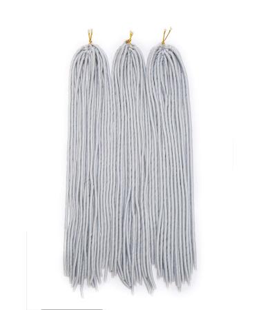 20 Strands Afro Braids - Soft Synthetic Hair Extensions for Braiding - 50cm 100g - Gray Color - Buy Online on GoSupps.com