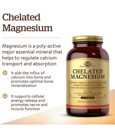 Buy Solgar Chelated Magnesium 250 Tablets - High Absorption Formula for Optimal Health - Buy Online on GoSupps.com