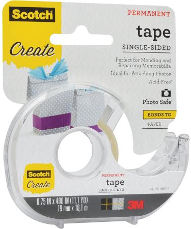 Scotch 021200593369 Tape Single Sided 3/4 in x 400 in (001-CFT) 1-Pack Clear - Buy Online on GoSupps.com