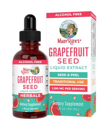MaryRuth Organics Grapefruit Seed Extract Grapefruit Seed Oil Drops | Peel & Seed | Herbal Tinctures Liquid Drops | Sugar Free | Vegan | Non-GMO | Gluten Free| Unflavored | 30 Servings | 1 Fl Oz