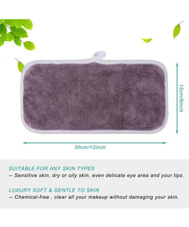 Buy Kinhwa Microfiber Makeup Remover Cloths - 6 Pack Ultra Soft & Reusable (15x30cm) - Perfect for Face Cleansing - Purple - Buy Online on GoSupps.com