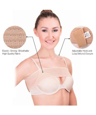 Post Surgical Breast Implant Stabilizer | Adjustable Compression Support Band & Sport Bra Strap - One Size Fits All - Buy Online on GoSupps.com