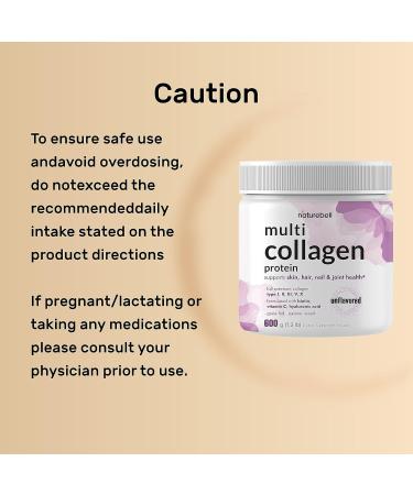 Multi Collagen Protein Powder 600g - 5 Types (I II III V X) Grass-Fed & Pasture-Raised | with Biotin 5000mcg Vitamin C & Hyaluronic Acid | Keto Paleo Unflavored (54 Servings) - Buy Online on GoSupps.com