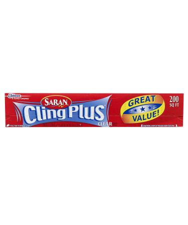 Saran Cling Plus Plastic Wrap, 200 Sq Ft, 1 Count (Pack of 1) - Buy Online on GoSupps.com