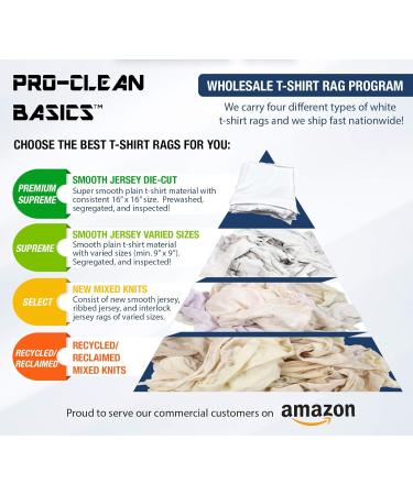 Buy A99325 Recycled Cleaning T-Shirt Cloth Rags | Lint-Free White Rags 2 lb Bag - Eco-Friendly & International Shipping - Buy Online on GoSupps.com