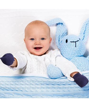 Lusofie 6 Pairs Baby Anti Scratch Mittens | Soft Cotton Infant Gloves for Newborn Boys and Girls 0-6 Months | Navy Blue, Dark Gray, Black - Buy Online on GoSupps.com