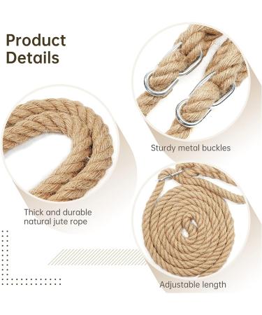 Wooden Tree Swing with 500lbs Load Capacity - Adjustable Height - Waterproof Seat for Adults & Kids - Indoor/Outdoor Swing for Backyard, Garden, Playground - Buy Online on GoSupps.com