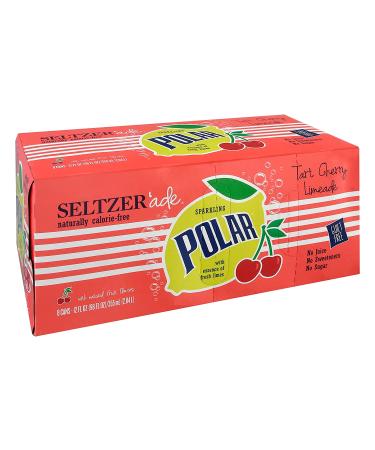 Polar Beverages Tart Cherry Limeade Seltzer'ade 8pk - 12 fl oz | Refreshing Sparkling Water - Buy Online on GoSupps.com