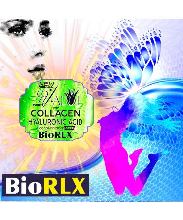 BioRLX 99% Aloe Vera Gel with Collagen and Hyaluronic Acid 250 Ml 8.5 Fl Oz - For Face Body Hair & Scalp After Sun Relief Natural Soothing Hydrating Pump bottle 8.5 Fl Oz (Pack of 1) - Buy Online on GoSupps.com