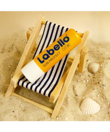 Labello Sun Protect Lip Balm (4.8g) - Waterproof SPF 30 Mineral Oil-Free Lip Care for Sun Protection - Buy Online on GoSupps.com