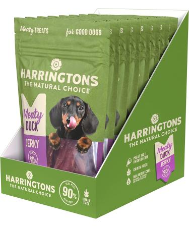Harringtons Grain Free Meaty Duck Jerky Dog Treats 70g (Pack of 8) - Meat 1st Ingredient Meaty Treats Duck Jerky - Buy Online on GoSupps.com