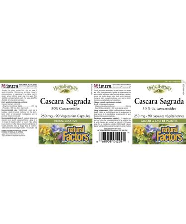 Natural Factors Cascara Sagrada 250 mg 90 Capsules - Buy Online on GoSupps.com