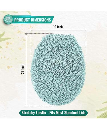 MAYSHINE Plush Shaggy Black Toilet Seat Lid Cover | Soft Chenille Microfiber, Machine Washable | Absorbent Cushion for Comfort - Buy Online on GoSupps.com