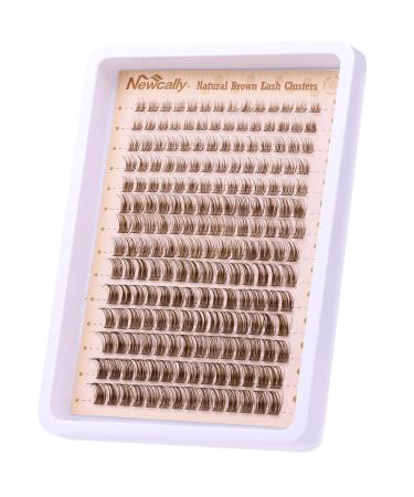 Buy Brown Lash Clusters - Natural Look Wispy Eyelash Extensions C Curl | DIY Home Lash Extensions by Newcally Cluster-B - Buy Online on GoSupps.com