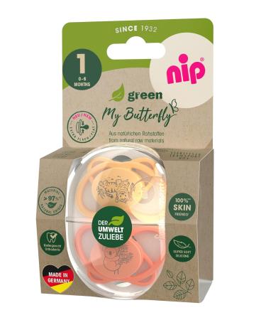Buy Eco-Friendly Nip Schnuller Green My Butterfly Pacifier - Silicone Jaw-Friendly 0-6 Months International Shipping - Buy Online on GoSupps.com