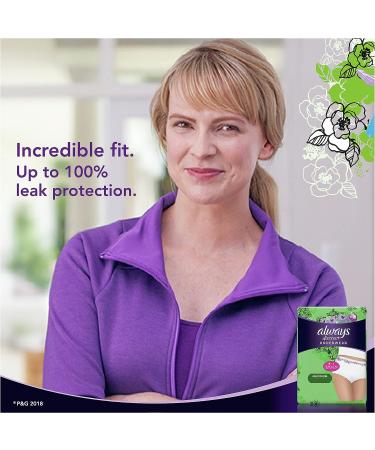 Always Discreet Incontinence & Postpartum Underwear for Women, Maximum Absorbency, Large Size - 17 Count (Pack of 1) - Buy Online on GoSupps.com