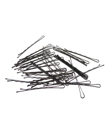 Card of 36 Womens Girls Wedding Party Accessories Slides Hairpin Thick Thin Fine Long Short Hair Dresser Styling Stylist Kirby Slides Clips Grips Wavy Bobby U Pins 6.5cm Black
