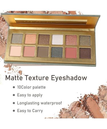 pomcral Eyeshadow Palette 12 Colors Makeup Natural Matte Shimmer Glitter Pigment Eye Shadow Pallete Metallic Eyeshadow Pallet Makeup Gift Kit - Buy Online on GoSupps.com