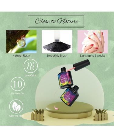 Phoenixy Gel Nail Polish Kit - 10 Colors Set with 36W Nail Lamp - Glossy Matte Base Top Coat - 25 PCS DIY Nail Art Starter Kit for Women - Perfect Christmas Gift - Gel Nail Polish Set - Buy Online on GoSupps.com