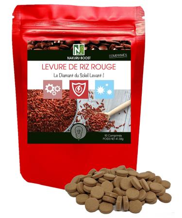 NAKURU | Red Yeast Rice | Boost Range | Made in France | “The Diamond of the Rising Sun!” | (90 Tablets of 462mg / Net Weight: 41.9g)