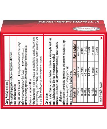 Children's Tylenol Chewables 160mg Acetaminophen | Grape Flavor 24 ct - Pain & Fever Relief - Buy Online on GoSupps.com