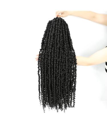 30-inch Pre Twisted Passion Twist Crochet Hair 7 Packs | Super Long Bohemian Curly End | Pre Looped for Black Women | 1B Color - Buy Online on GoSupps.com