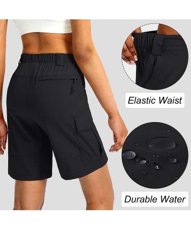 Viodia Women's 7 Hiking Cargo Shorts - Quick Dry & Lightweight - Large Black - Buy Online on GoSupps.com