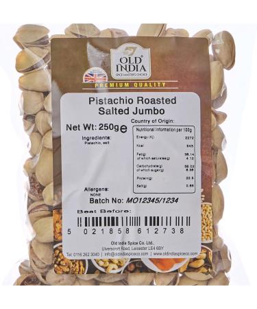 Old India Pistachio Roasted Salted Jumbo 250g Roasted Salted 250g - Buy Online on GoSupps.com