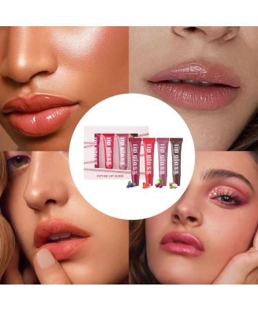 Lip Jam Fruity Flavored Moisturizing Lip Gloss | 4 Fruity Flavored Moisturizing Lip Glosses | Fruity Flavored Moisturizing Lipstick | Sheer Shiny Lip Gloss - Buy Online on GoSupps.com