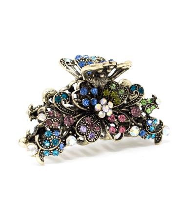 Crystal Rhinestone Flowers Hair Clips by BeautyXYZ - Multi Color Women's Hair Accessories - Buy Online on GoSupps.com