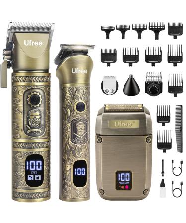 Ufree Beard Trimmer Hair Clippers Mens Shaver Electric Razor Hair Trimmer for Men Cordless Barber Clippers and Trimmers Set Hair Cutting Kit for Men Grooming Gifts